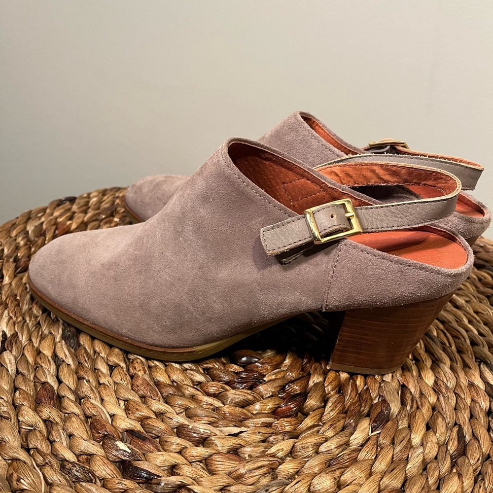 Natalia Blanco Suede Open Back Shoes Size 41/9.5